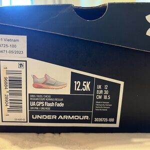 Under Armour Kids' Gray and Pink Sneakers